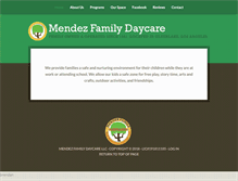 Tablet Screenshot of mendezfamilydaycare.com